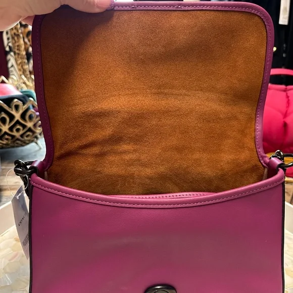 Coach Soft Tabby Shoulder, Crossbody Deep Plum So Beautiful! - Picture 5 of 12